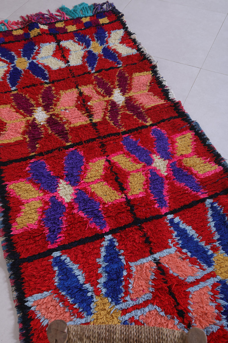 Colorful Moroccan Berber Rug - 2.8 X 6.4 Feet