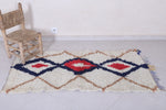 Minimalist Moroccan Berber Rug, 2.5 X 5.3 Feet