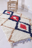 Minimalist Moroccan Berber Rug, 2.5 X 5.3 Feet