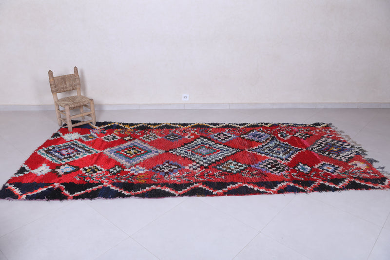 Moroccan berber rug 4.7 X 10.3 Feet - Boucherouite Rugs