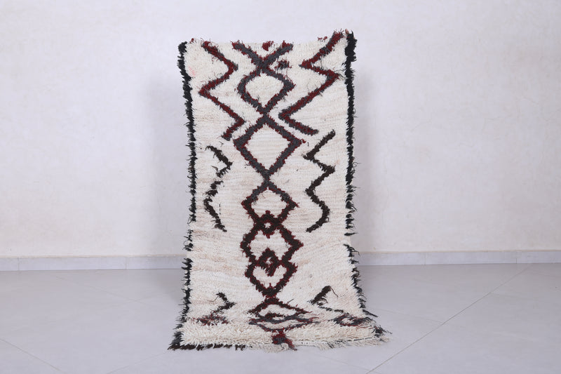 Moroccan berber rug 2.4 X 5.4 Feet - Boucherouite Rugs