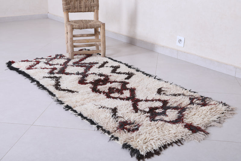 Moroccan berber rug 2.4 X 5.4 Feet - Boucherouite Rugs