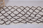 Moroccan Berber Rug with Black Diamond Design - 2.5 X 5.6 Feet