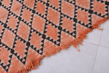 Peach Moroccan Berber Rug - 3.4 X 6.8 Feet