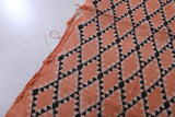 Peach Moroccan Berber Rug - 3.4 X 6.8 Feet