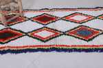 Moroccan Berber Rug with Geometric Diamond Pattern, 2.5 X 5.7 Feet