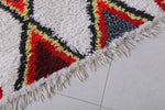 Moroccan Berber Rug with Geometric Diamond Pattern, 2.5 X 5.7 Feet