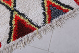 Moroccan Berber Rug with Geometric Diamond Pattern, 2.5 X 5.7 Feet