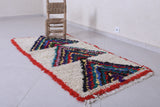 Moroccan berber rug 2.9 X 6.1 Feet - Boucherouite Rugs