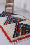 Moroccan berber rug 2.9 X 6.1 Feet - Boucherouite Rugs