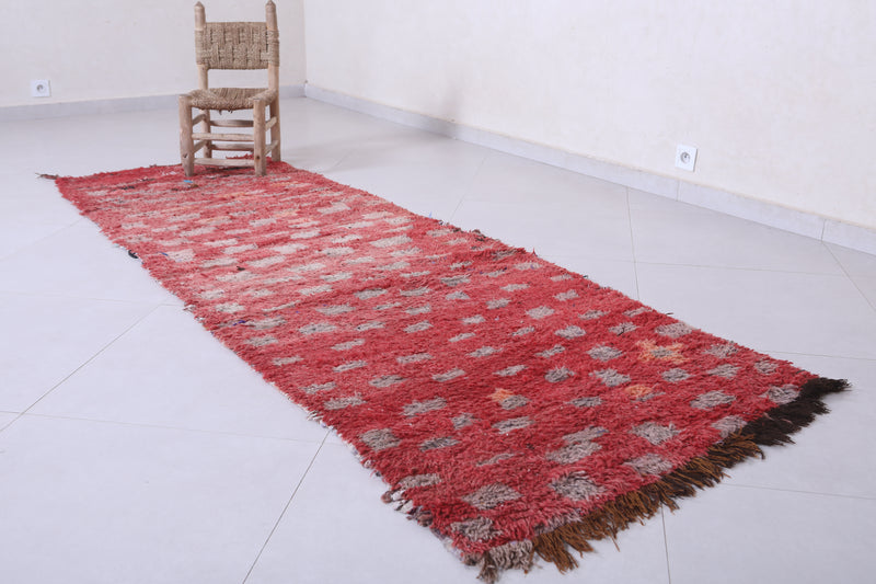 Moroccan berber rug 3.1 X 9 Feet - Boucherouite Rugs