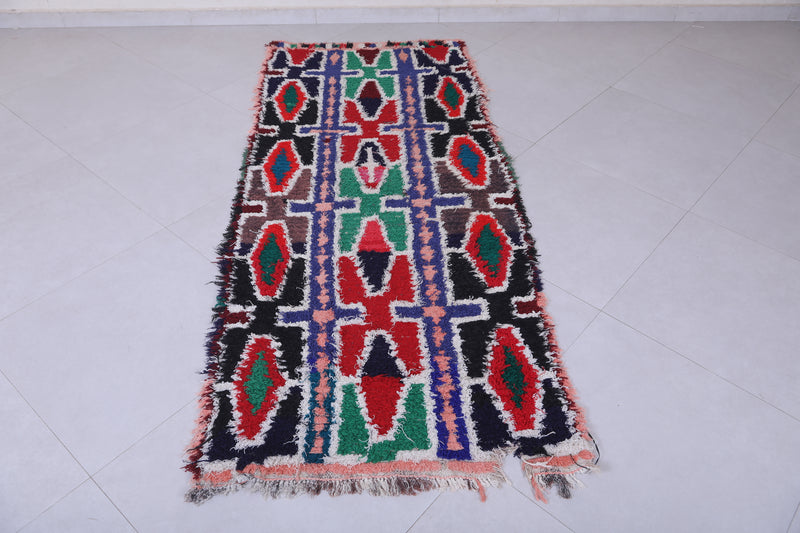 Colorful Moroccan Berber Rug - 3 X 7 Feet