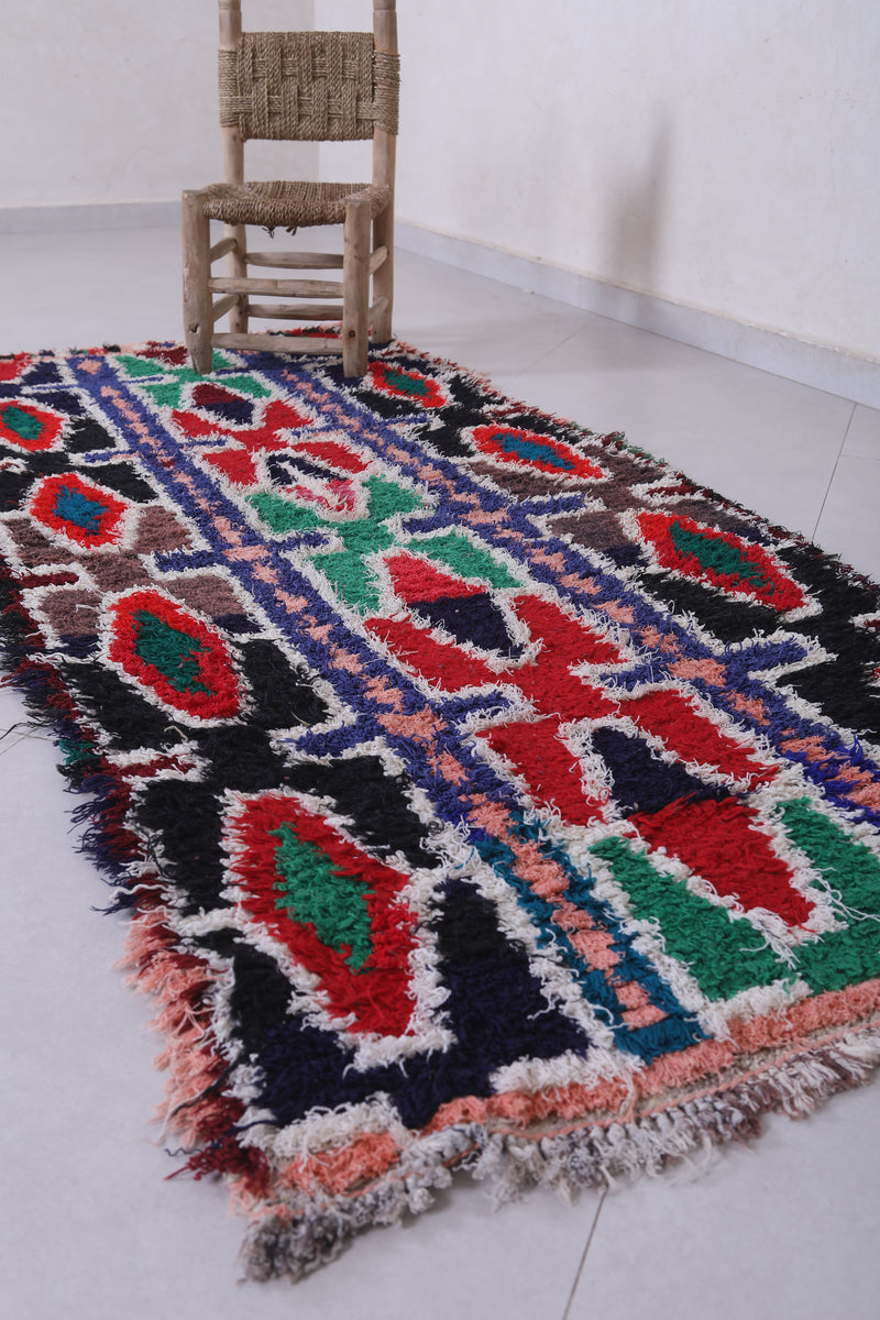 Colorful Moroccan Berber Rug - 3 X 7 Feet