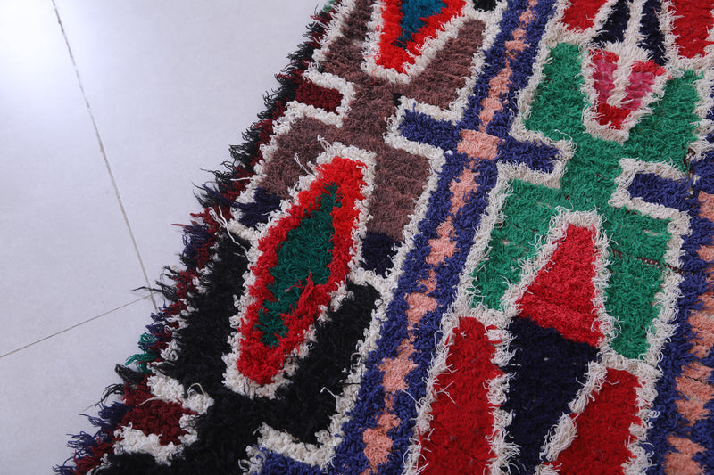 Colorful Moroccan Berber Rug - 3 X 7 Feet