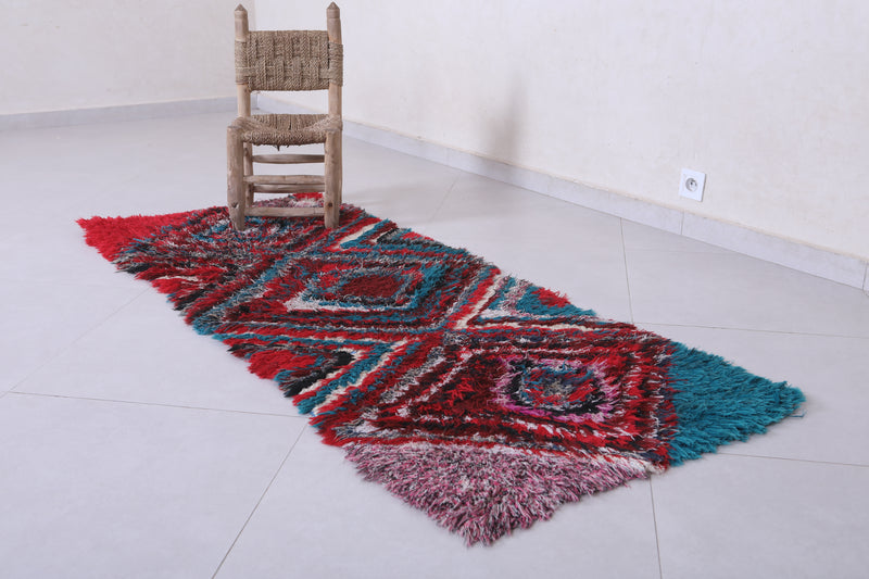 Vibrant Moroccan Berber Rug - 2.5 X 6.2 Feet