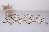 Minimalist Moroccan Berber Rug, 2.6 X 6.2 Feet