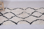 Minimalist Moroccan Berber Rug, 2.6 X 6.2 Feet