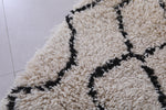 Minimalist Moroccan Berber Rug, 2.6 X 6.2 Feet