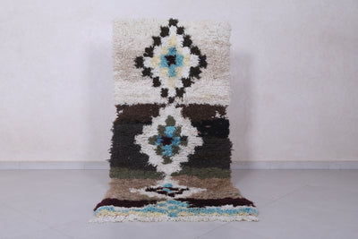 Moroccan berber rug 2.7 X 6 Feet - Boucherouite Rugs