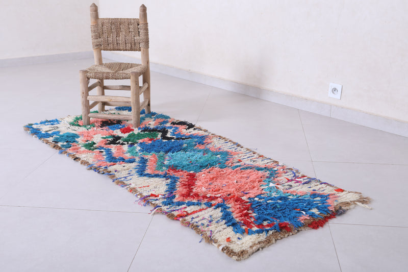 Moroccan berber rug 2.3 X 5.6 Feet - Boucherouite Rugs