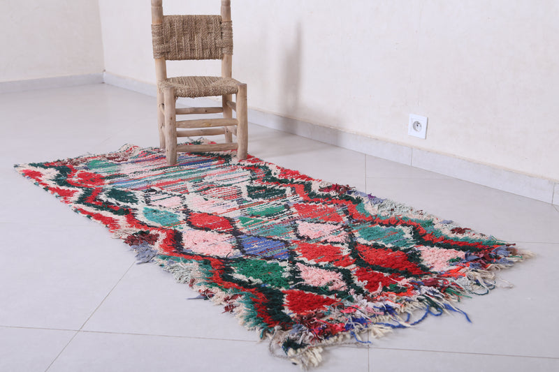 Moroccan Berber Rug – Colorful Geometric Design - 2.6 X 5.6 Feet