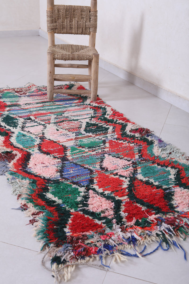 Moroccan Berber Rug – Colorful Geometric Design - 2.6 X 5.6 Feet