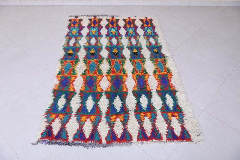 Handwoven Moroccan Berber Rug - 3.7 X 5.9 Feet