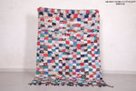 Moroccan Boucherouite rug 4.1 x 5.6 Feet
