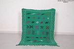 Small Green kilim 3.1 ft x 4.1 ft