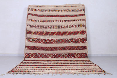 Vintage moroccan handmade berber hassira 7.1 FT X 10.9 FT