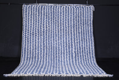 Moroccan blue rug - Handmade rug - All wool