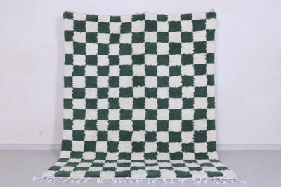 Green checkered rug - Moroccan checkered rug