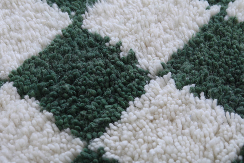 Green checkered rug - Moroccan checkered rug