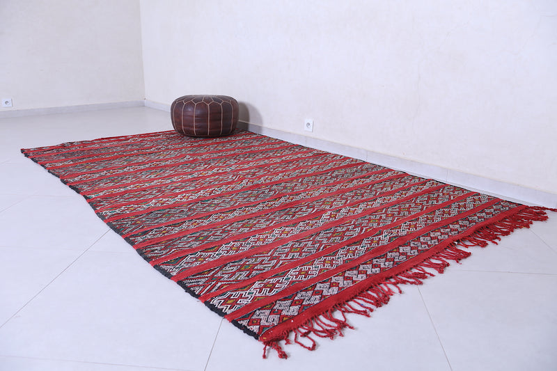 Handwoven Berber kilim 5.5 X 9.5 Feet