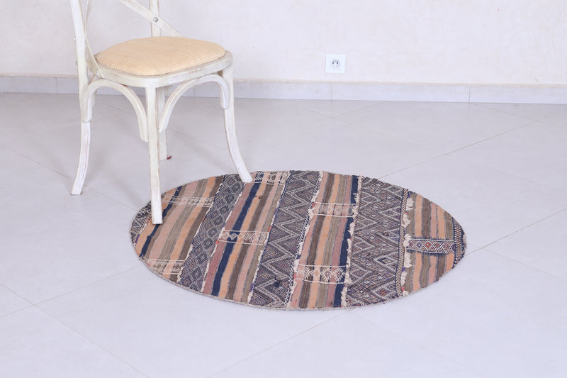 Moroccan round rug 3.4 FT - circle rug