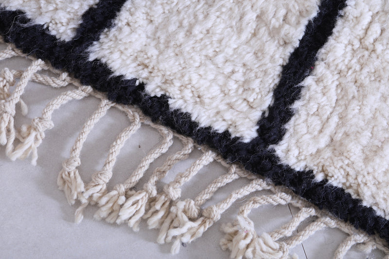 Authentic White Moroccan rug - Berber rug - Grid rug