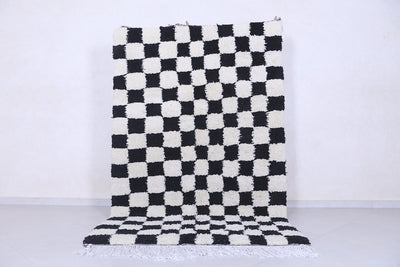 Handmade moroccan checkered rug 5.2 X 8.3 Feet