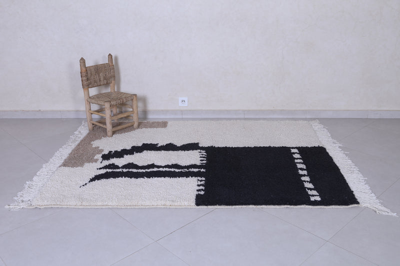 Handmade  beni ourain rug 4,8 x 6.4 Feet