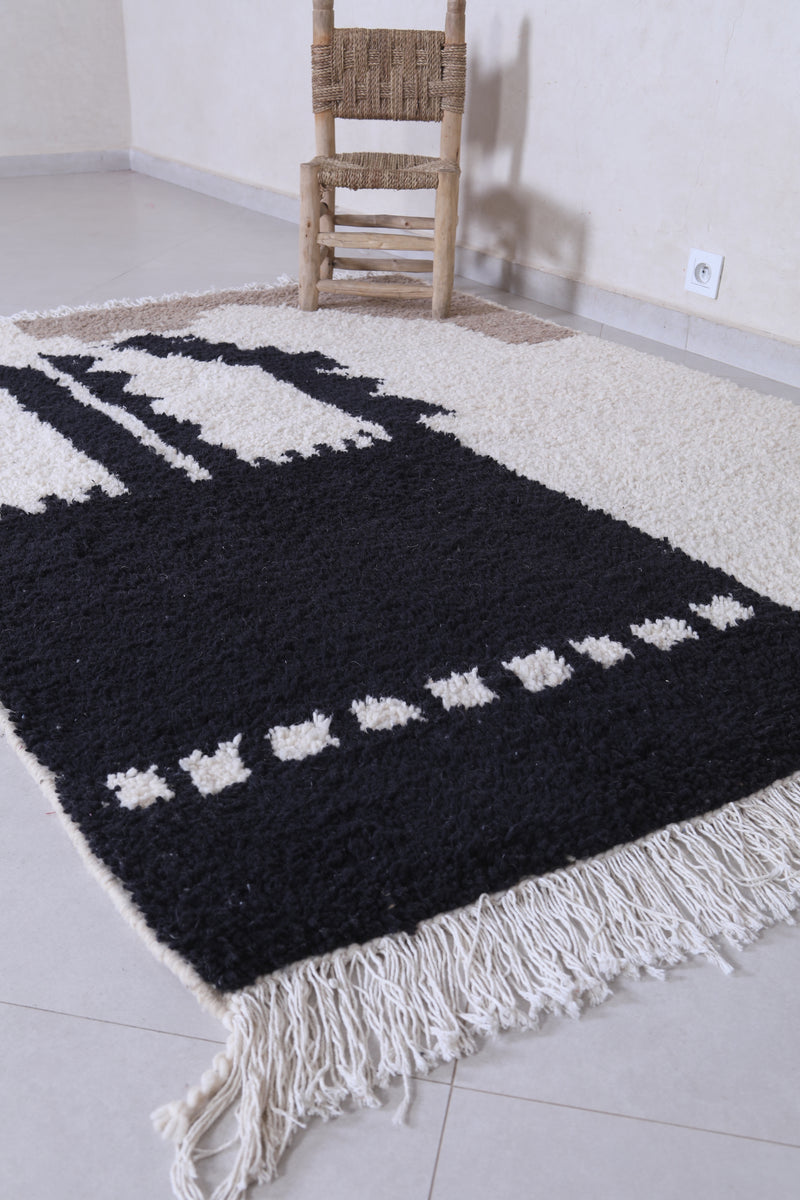 Handmade  beni ourain rug 4,8 x 6.4 Feet