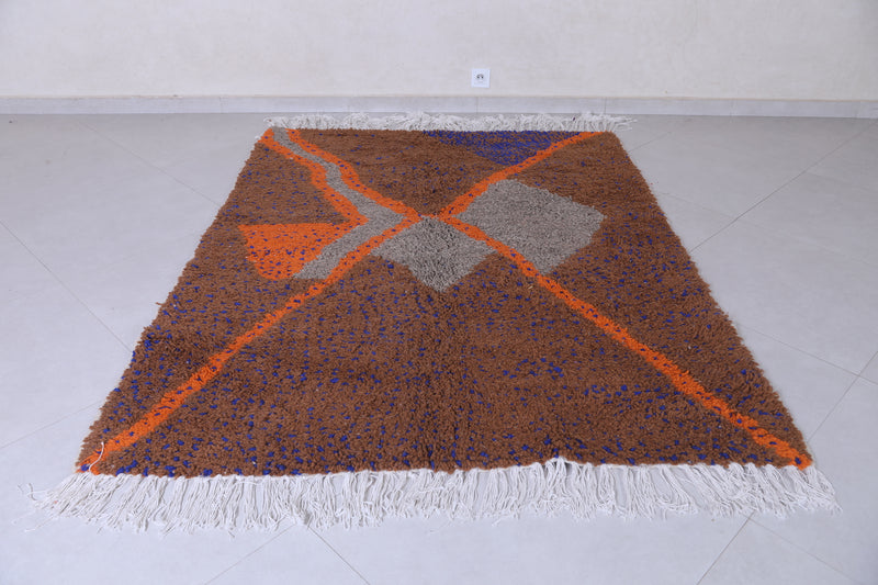 Handmade  beniourain rug 4.9 x 6.3 Feet