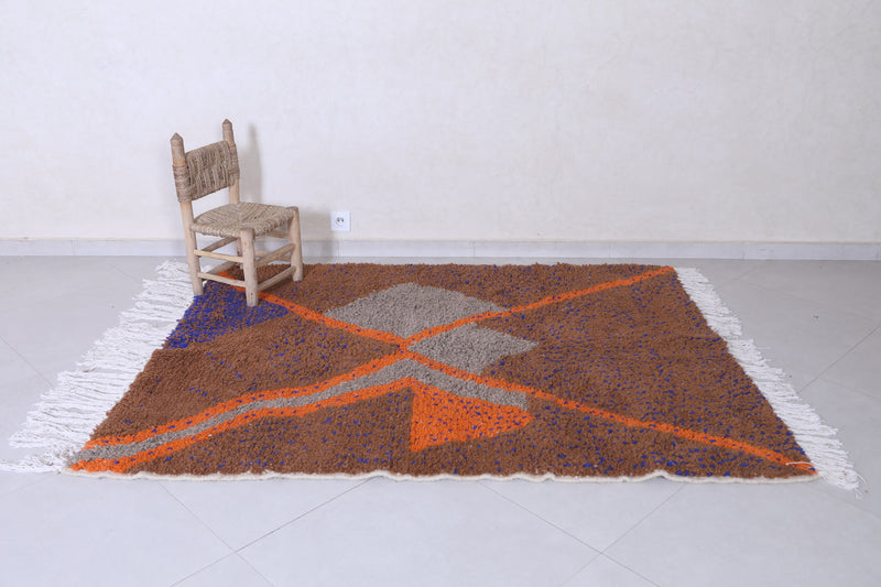 Handmade  beniourain rug 4.9 x 6.3 Feet