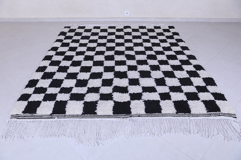 Handmade checkered rug 7.2 X 8 Feet