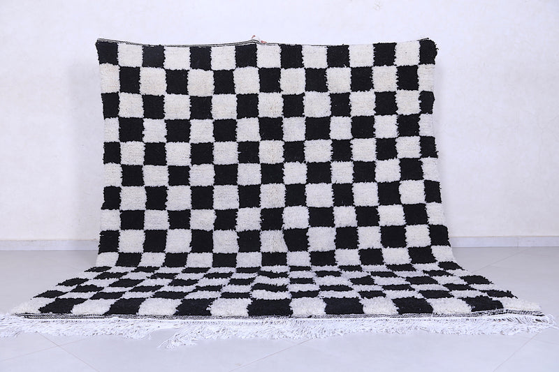 Handmade checkered rug 7.2 X 8 Feet