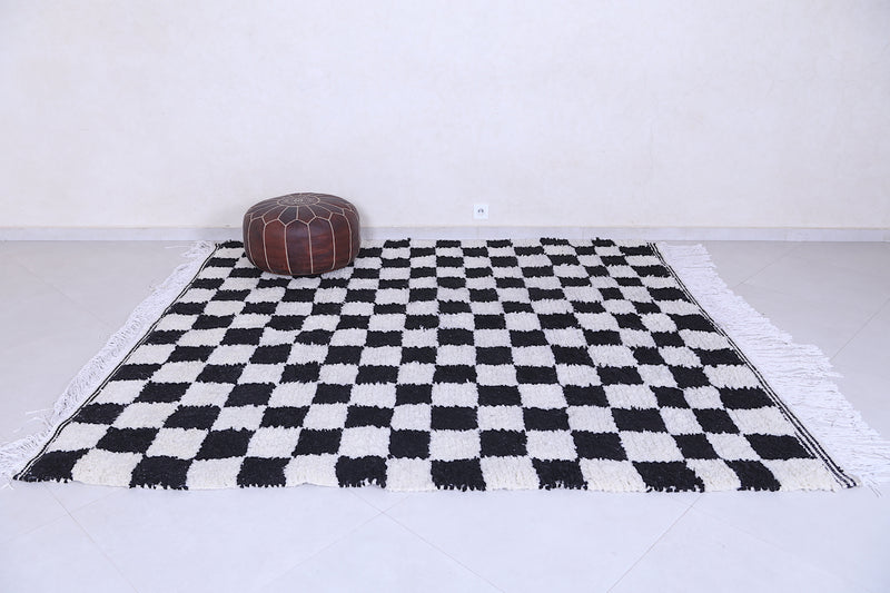 Handmade checkered rug 7.2 X 8 Feet