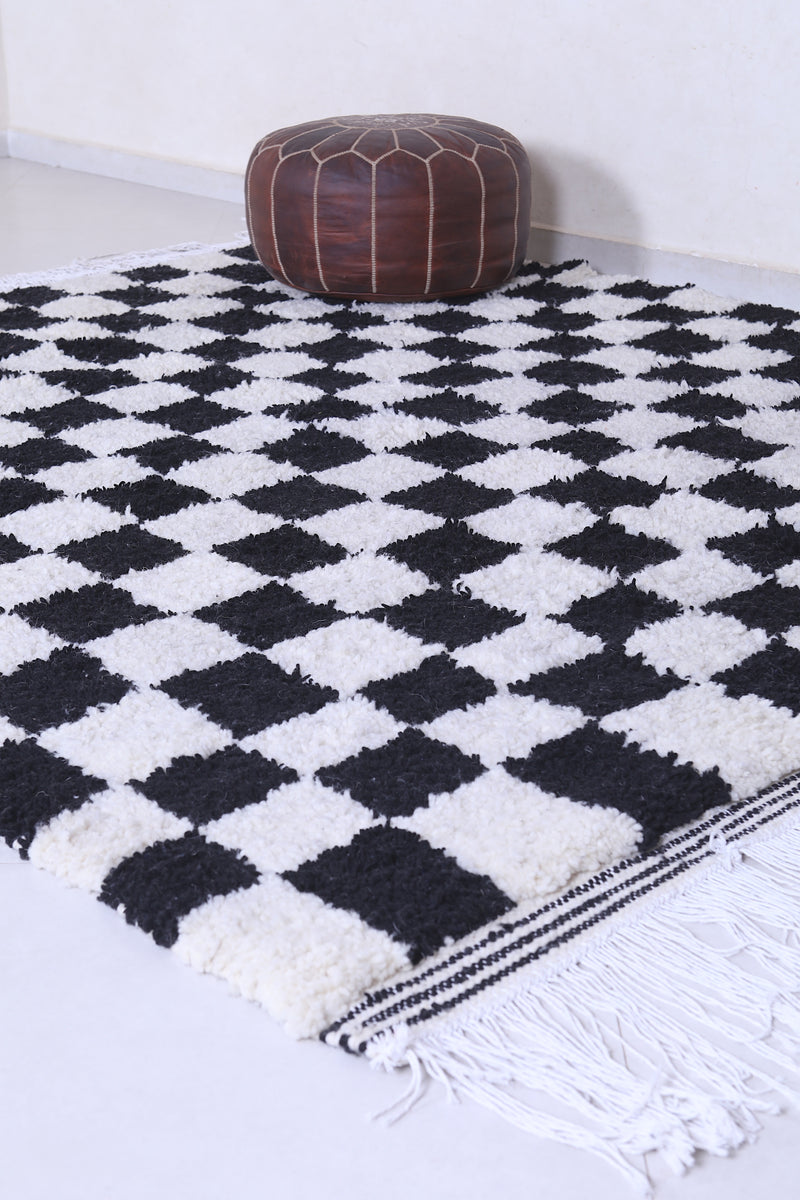 Handmade checkered rug 7.2 X 8 Feet