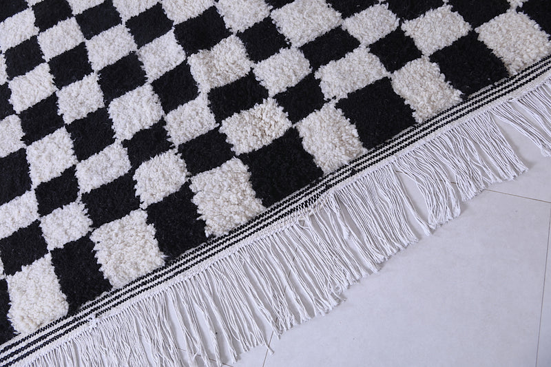 Handmade checkered rug 7.2 X 8 Feet