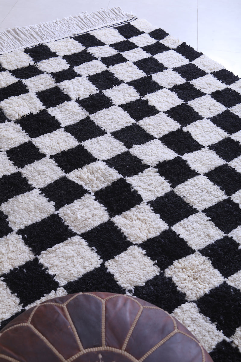 Handmade checkered rug 7.2 X 8 Feet