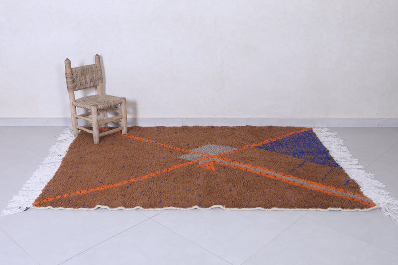 Moroccan beniourain rug 4.5 x 6.3 Feet