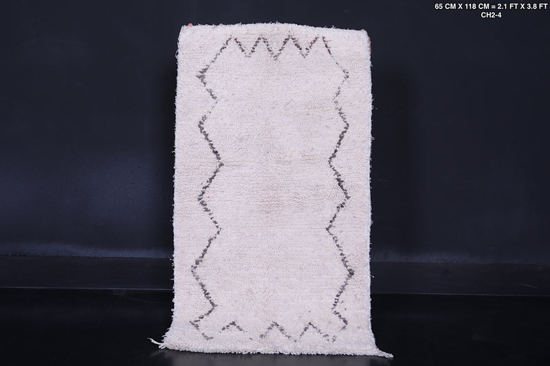 Berber beni ourain rug 2.1 X 3.8 Feet