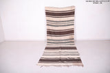 Striped Moroccan Hallway Kilim Rug 4.3 X 11 Feet